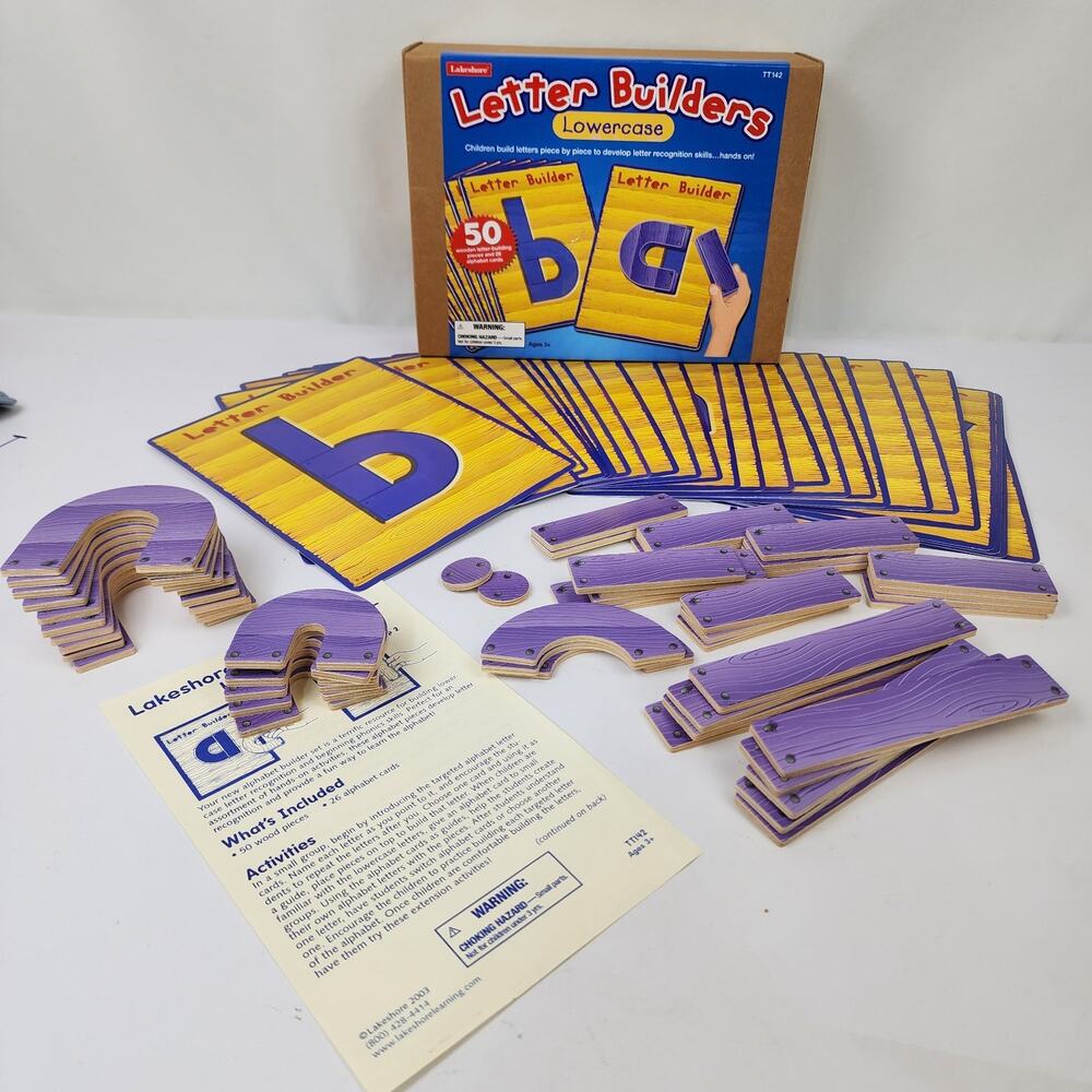 Lakeshore Letter Builders Lowercase Alphabet TT142 Educational Dexterity - Read